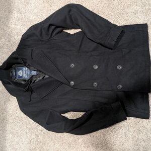 American Rag Men's Black Double-Breasted Pea Coat